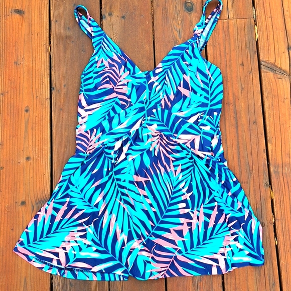 VINTAGE ELISABETH STEWART SIZE 18 ONE PIECE  SWIMSUIT. - Picture 1 of 13